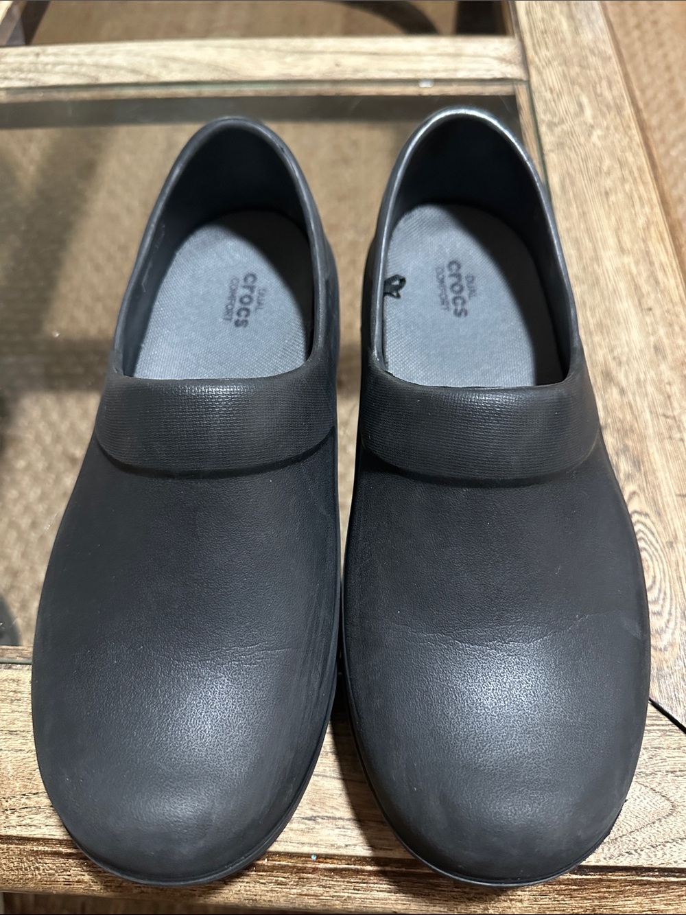 CROCS Women’s Black Slip-On Work Loafers